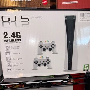 Nwt!! Wireless Game Console with Dual Controllers - Black and White